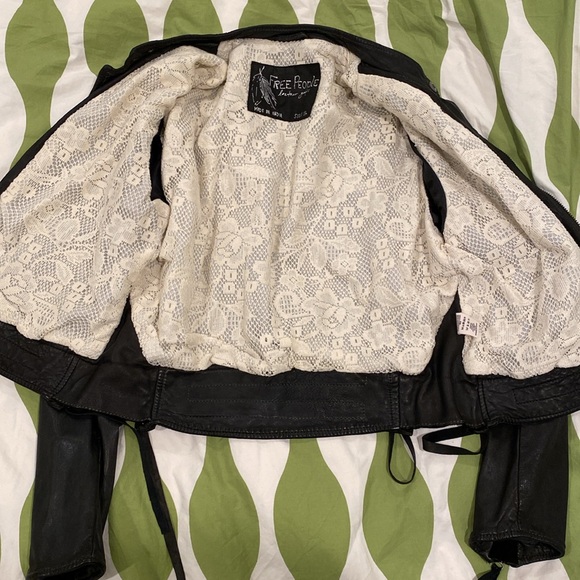 Free People leather cropped moto jacket - Picture 8 of 8